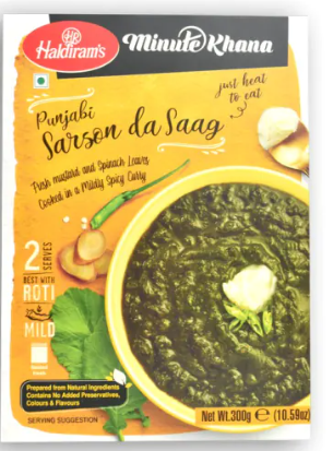 HALDIRAM'S MINUTE KHANA Sarson Da Saag 10.59 OZ